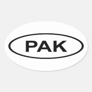 Pakistan "PAK" Oval Sticker
