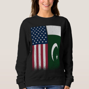 Pakistan Pakistani American Flags Proud USA Pakis Sweatshirt