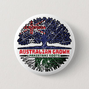 Pakistan Pakistani Australian Australia Tree Roots 2 Inch Round Button