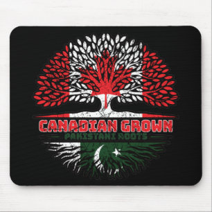 Pakistan Pakistani Canadian Tree Roots Flag Mouse Pad