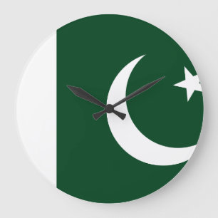 Pakistan (Pakistani) Flag Large Clock
