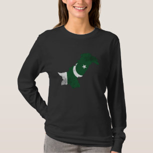 Pakistan Pakistani Flag Map T-Shirt