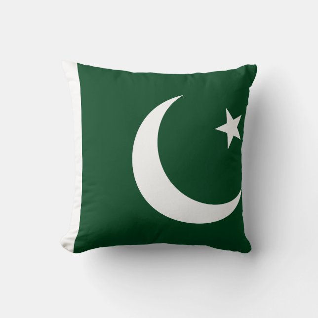 Pakistan (Pakistani) Flag Throw Pillow (Front)