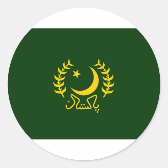 Pakistan President Flag Classic Round Sticker (Front)
