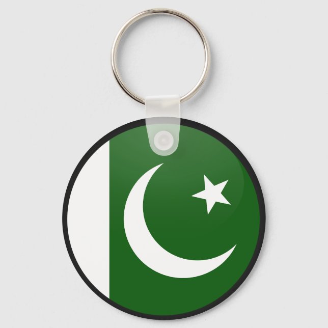 Pakistan quality Flag Circle Keychain (Front)