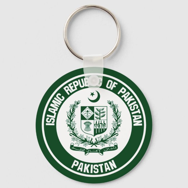 Pakistan Round Emblem Keychain (Front)