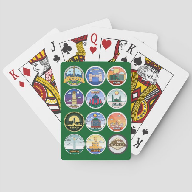 PAKISTAN SOUVENIR CARTES DE JEU (dos)