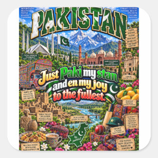 Pakistan T-shirt  Square Sticker