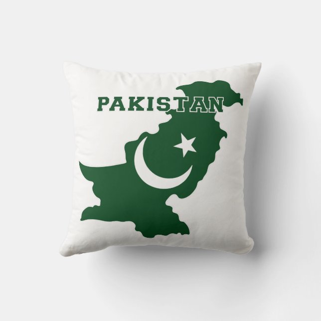 Pakistan Throw Pillow (Back)
