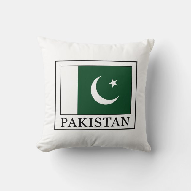 Pakistan Throw Pillow (Front)