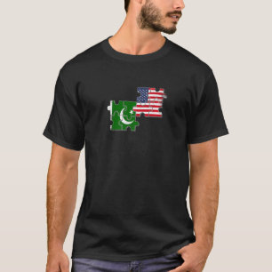 Pakistan USA Pakistani American Flag   T-Shirt