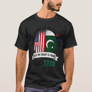Pakistani American Patriot Heart Is From Pakistan T-Shirt