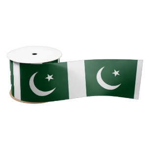 Pakistani Flag & Pakistan travel, holiday/sports Satin Ribbon