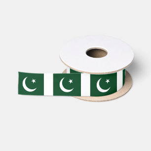 Pakistani Flag Ribbon, Pakistan travel /sports Satin Ribbon