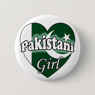 Pakistani Girl 2 Inch Round Button