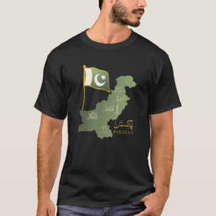 Pakistani Map Men Pakistan flag women Pakistan T-Shirt
