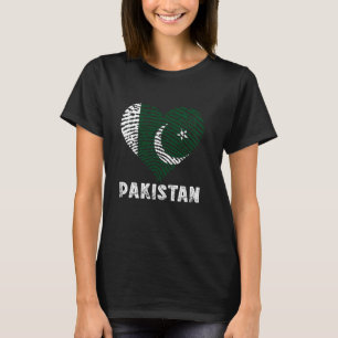 Pakistani Roots Pakistan Flag Heart Pakistani Prid T-Shirt