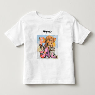 Pal Dog and Cats Plus Personalize Name Toddler T-shirt