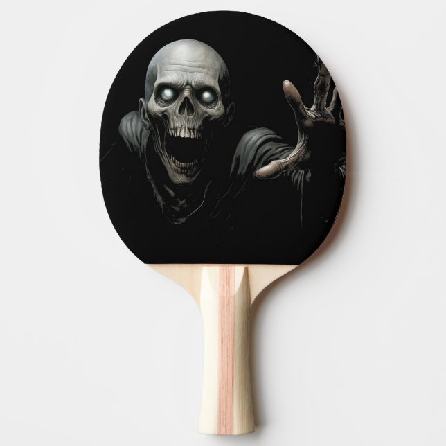Pala de Ping Pong Zombi Asustando Ping Pong Paddle (Front)