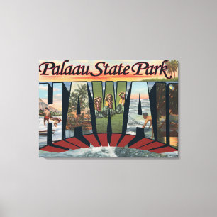 Palaau State Park, Hawaii - Large Letter Scenes Canvas Print
