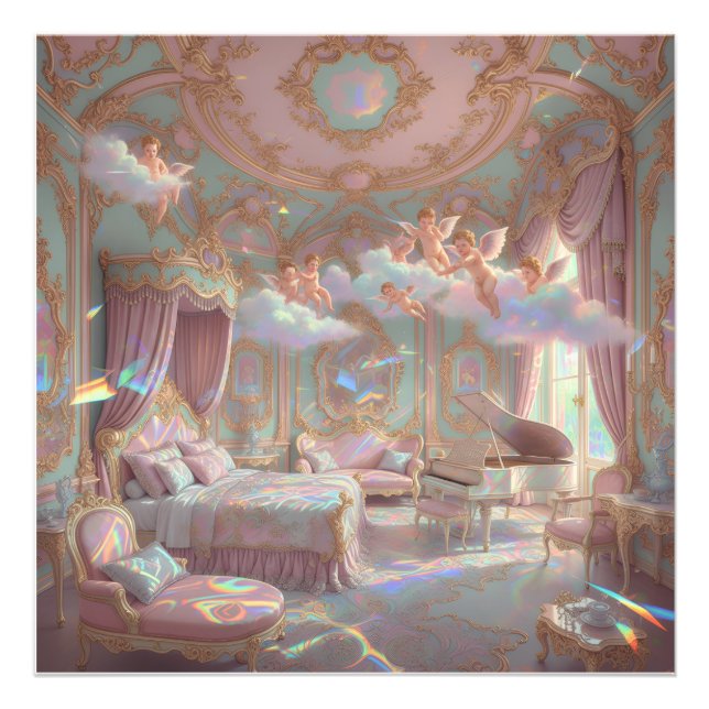 Palace Dreamscape Psychedelic Rococo Revival Mural Photo Print (Front)