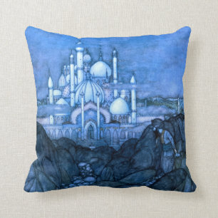 Palace Edmun Dulac Architecture Arabian Nights Throw Pillow
