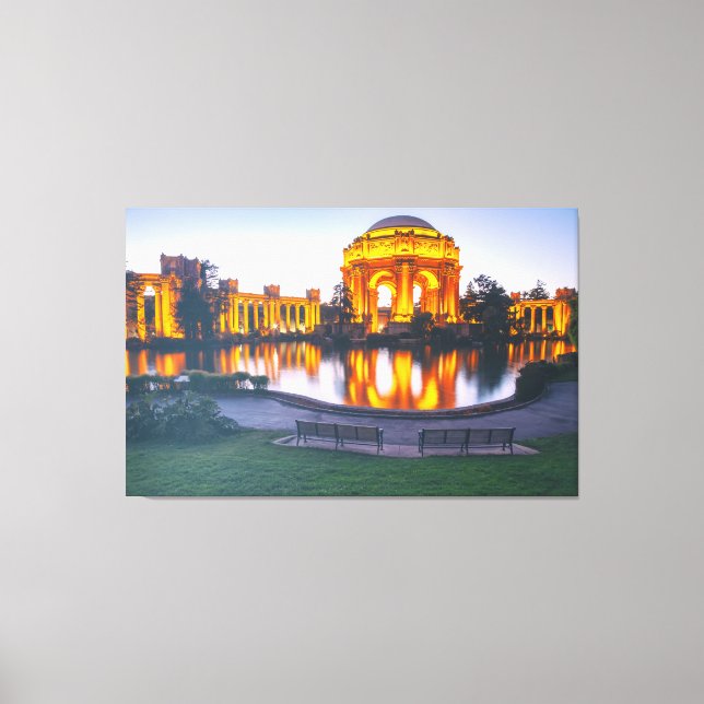 Palace of Fine Arts at Dusk Canvas Print (Front)