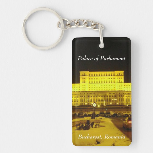 Palace of Parliament, Bucharest, Romania Keychain (Front)