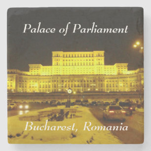 Palace of Parliament, Bucharest, Romania Stone Coaster