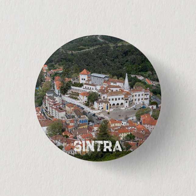 Palace of Sintra from above in Sintra, Portugal 1 Inch Round Button (Front)
