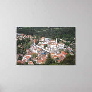 Palace of Sintra from above in Sintra, Portugal Canvas Print