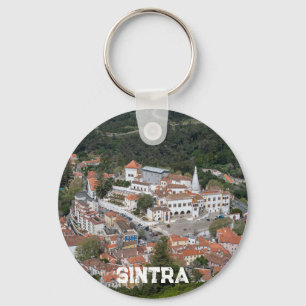 Palace of Sintra from above in Sintra, Portugal Keychain