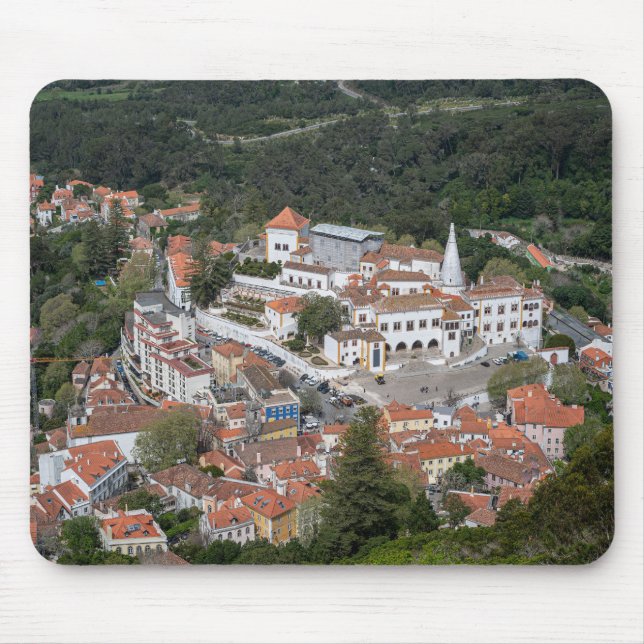 Palace of Sintra from above in Sintra, Portugal Mouse Pad (Front)