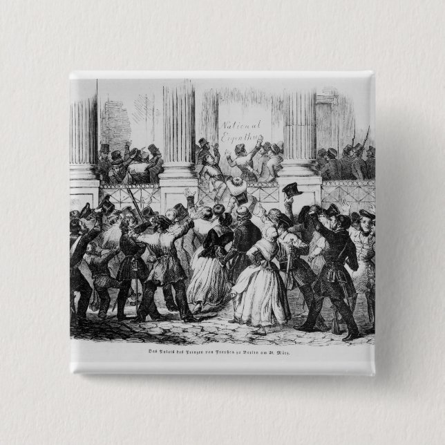 Palace of the Princes of Prussia in Berlin 2 Inch Square Button (Front)