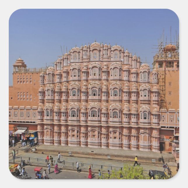 Palace of the Winds (Hawa Mahal), Jaipur, India, Square Sticker (Front)