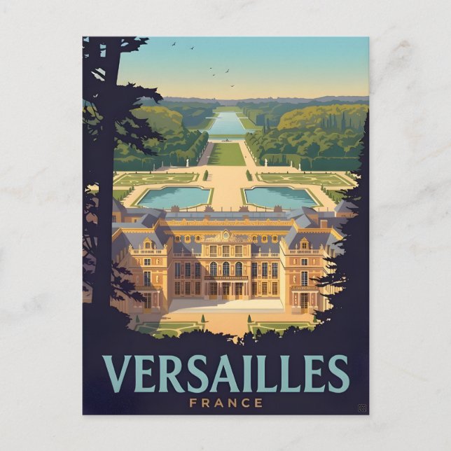 Palace of Versailles Postcard – Historic French La (Front)
