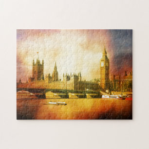 Palace of Westminster and Big Ben on the Thames Jigsaw Puzzle