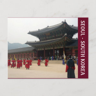 palace seoul korea postcard