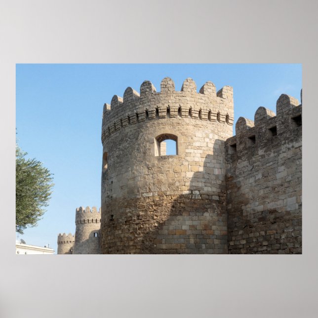 Palace Tower Wall, Azerbaijan Poster (Front)
