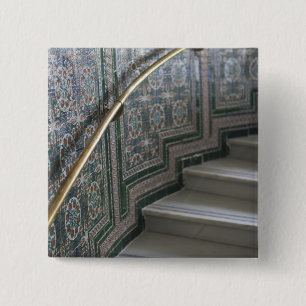 Palacio de Communicaciones, Moorish tiles 2 Inch Square Button