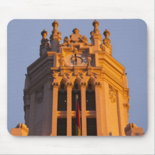 Palacio de Communicaciones, tower detail, sunset Mouse Pad