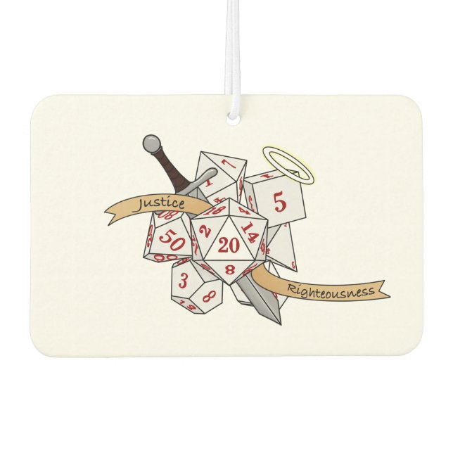 Paladin Dice Design Air Freshener (Front)