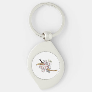 Paladin Dice Design Keychain