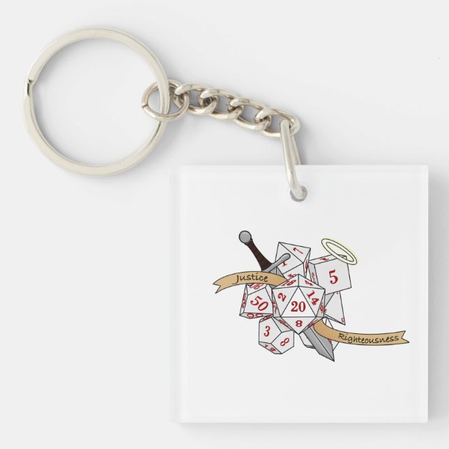Paladin Dice Design Keychain (Front)