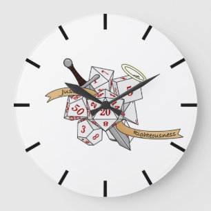Paladin Dice Design Large Clock