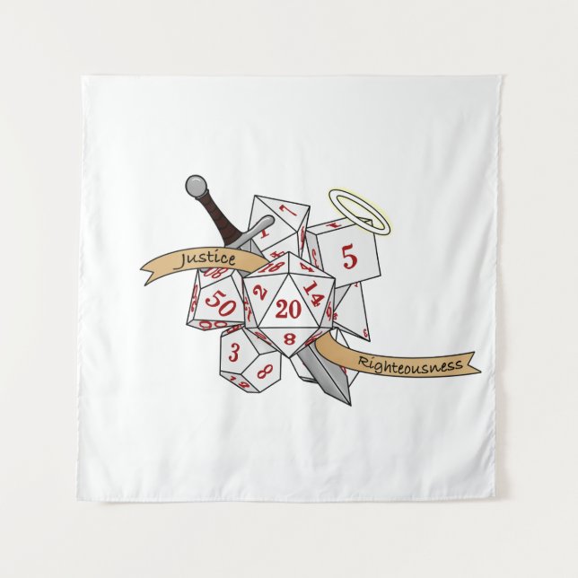 Paladin Dice Design Tapestry (Front)