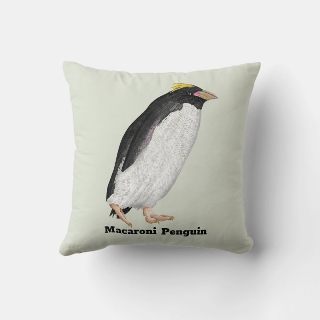 Palaeeudyptes Extinct Penguin Throw Pillow (Back)