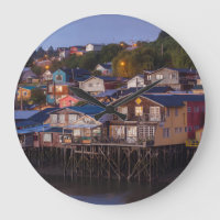 Palafito stilt houses, elevated view