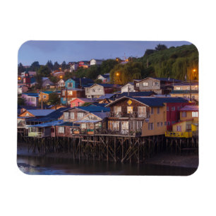 Palafito stilt houses, elevated view magnet