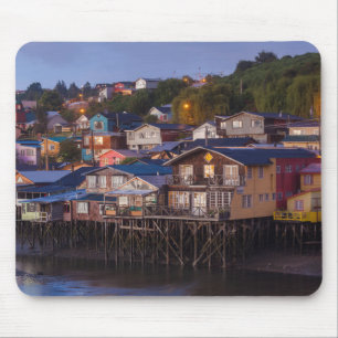 Palafito stilt houses, elevated view mouse pad